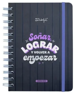 MR AGENDA ANUAL 2025 SEMANAL SOÑAR LOGRAR Y VOLVER A EMPEZAR AGENDA ANUAL 2025 17x12x2 Cms.