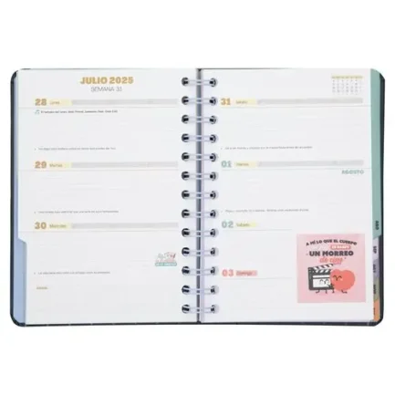 MR AGENDA ANUAL 2025 SEMANAL SOÑAR LOGRAR Y VOLVER A EMPEZAR AGENDA ANUAL 2025 17x12x2 Cms. - Imagen 6