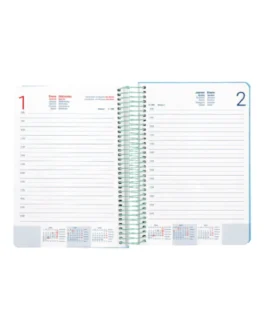 Agenda 2025 espiral día página ‘Perissa’ LIDERPAPEL – Agenda año 2025, encuadernación espiral metálica de color de la agenda, 1 día por página, papel 80 gramos, varios colores y tamaños disponibles