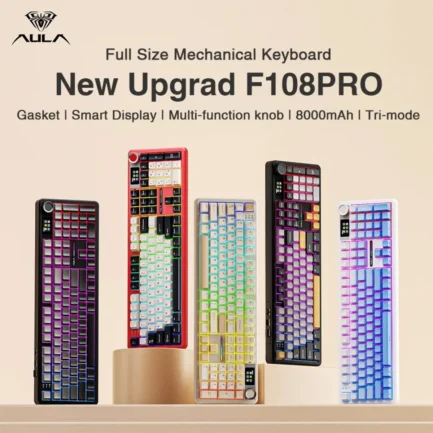 AULA Mechanical Keyboard F65/F75/F87pro/F99Pro/F108pro RGB Hot-Swap Gasket Tri Mode Bluetooth Wireless Customized Games Keyboard - Imagen 2