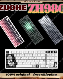 Zuohe ZH980 Customized Mechanical Keyboard Side engraved Wireless Bluetooth RGB light PBT Keycap Hot Swap Gaming Gift Laptop PC