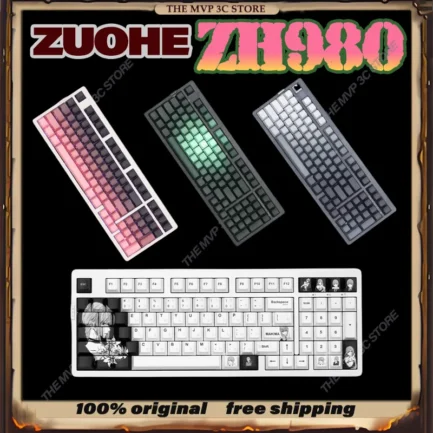 Zuohe ZH980 Customized Mechanical Keyboard Side engraved Wireless Bluetooth RGB light PBT Keycap Hot Swap Gaming Gift Laptop PC
