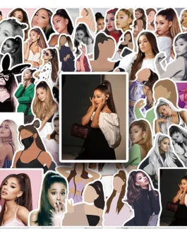 10/30/50pcs Ariana Grande Singer Pop Music Stickers Cute Girl Aesthetic Sticker Decoration Water Bottle Phone Case Diary Decals