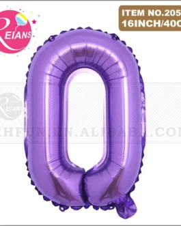 16/40inch Purple A-Z Letter/0-9 number Ballon birthday party decoration Wedding baby shower 100 days Balloons Globos Anniversary
