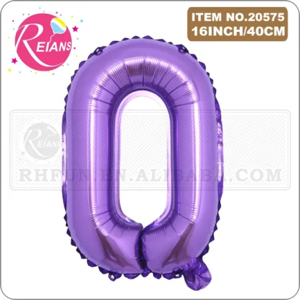 16/40inch Purple A-Z Letter/0-9 number Ballon birthday party decoration Wedding baby shower 100 days Balloons Globos Anniversary - Imagen 2