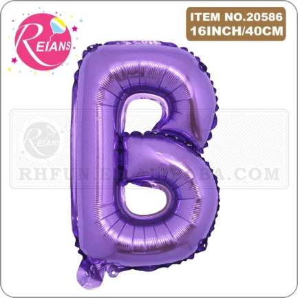 16/40inch Purple A-Z Letter/0-9 number Ballon birthday party decoration Wedding baby shower 100 days Balloons Globos Anniversary - Imagen 5