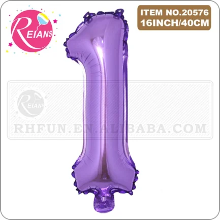 16/40inch Purple A-Z Letter/0-9 number Ballon birthday party decoration Wedding baby shower 100 days Balloons Globos Anniversary - Imagen 3