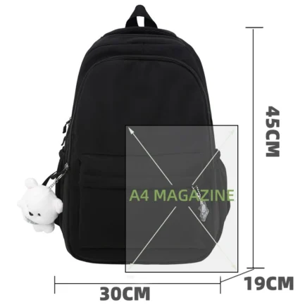 Lilo Stitch Black Backpack Pink School Bag Student Large Book Bag Girl Teenage Travel Bag Rucksack Unisex College Computer Bag - Imagen 2
