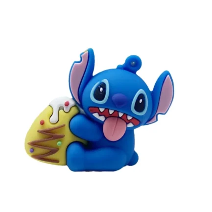 Disney Stitch Cartoon Doll Keychain Kawaii Cake Decorations Silicone Diy Accessories Key Ring Charms Dolly Kids Birthday Gifts - Imagen 6
