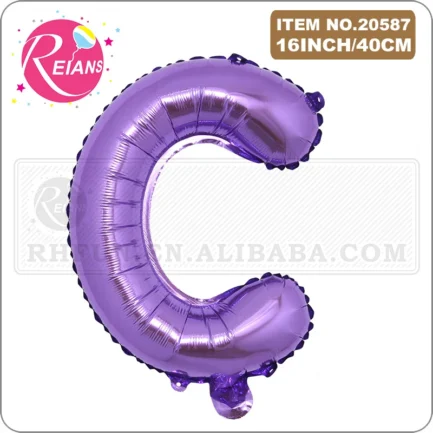 16/40inch Purple A-Z Letter/0-9 number Ballon birthday party decoration Wedding baby shower 100 days Balloons Globos Anniversary - Imagen 6