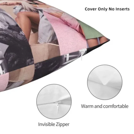 Custom Ariana Grande Pop Music Throw Pillow Decorative American Singer Luxury Cushion Cover Velvet Pillowcase - Imagen 3