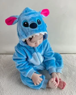 Lilo Stitch Baby Rompers Disney Winter Costume Girl Boy Toddler Anime Jumpsuit Infant Clothes Pyjamas Kids Onesies Ropa Bebes