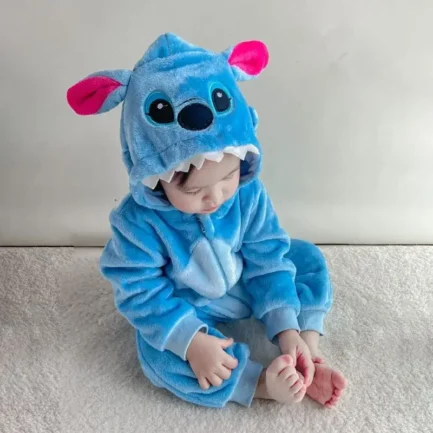 Lilo Stitch Baby Rompers Disney Winter Costume Girl Boy Toddler Anime Jumpsuit Infant Clothes Pyjamas Kids Onesies Ropa Bebes