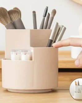 360 Rotating Large Capacity Rotating Pen Holder Desk Pencil Storage Box Organizer Makeup Brush School Office Stationery Supplies