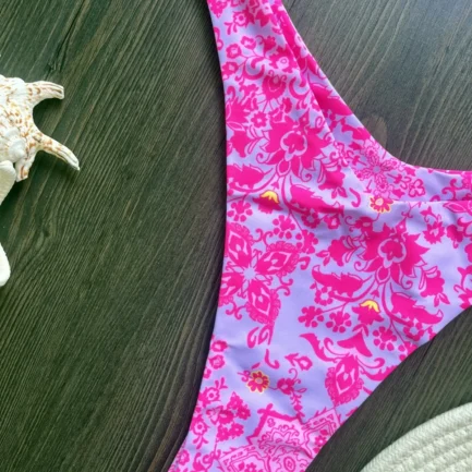 Women Bikinis Set 2025 Fashion Print Padded Strapless Bra and Thong Swimsuits Sexy two piece Bathing Suit Brazilian Biquini - Imagen 3