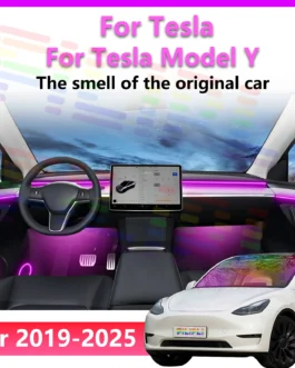 For Tesla Model Y Interior welcome Light 64Colors LED Acrylic Ambient Lamp Strip with Adjustable Brightness
