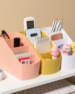 Cute Pen Holder Desk Accessories Large Capacity Pencil Storage Box Desktop Organizer Stand Case School Office Stationery