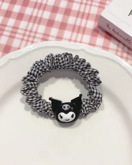 Sanrio Hair Rings For Braids Anime Figure Hello Kity Melody Kuromi Kawaii Doll Gifts for Girls Kids Braids Silver Woment