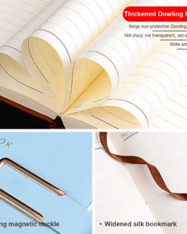 Cuaderno Retro A5, cubierta de cuero suave, 160/360 páginas, Agenda para estudiantes, oficina de negocios, suministros de papelería escolar