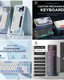 AULA Mechanical Keyboard F65/F75/F87pro/F99Pro/F108pro RGB Hot-Swap Gasket Tri Mode Bluetooth Wireless Customized Games Keyboard