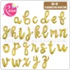 16 inch Gold Happy Birthday letter A-Z balloons Lowercase letters handwriting style letters ballons birthday party decor Globos