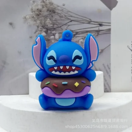 Disney Stitch Cartoon Doll Keychain Kawaii Cake Decorations Silicone Diy Accessories Key Ring Charms Dolly Kids Birthday Gifts - Imagen 5