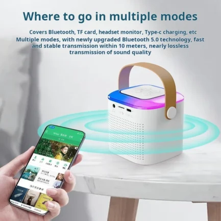 XIAOMI Wireless Karaoke Speaker Bluetooth Microphone Y1 Home KTV Karaoke Machine RGB Light Portable Mini Bluetooth Speaker - Imagen 5