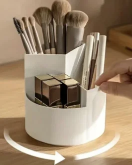 360 Rotating Large Capacity Rotating Pen Holder Desk Pencil Storage Box Organizer Makeup Brush School Office Stationery Supplies