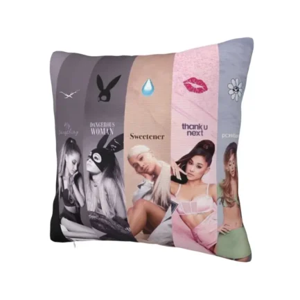 Custom Ariana Grande Pop Music Throw Pillow Decorative American Singer Luxury Cushion Cover Velvet Pillowcase - Imagen 2
