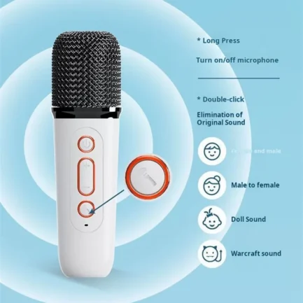 XIAOMI Wireless Karaoke Speaker Bluetooth Microphone Y1 Home KTV Karaoke Machine RGB Light Portable Mini Bluetooth Speaker - Imagen 3