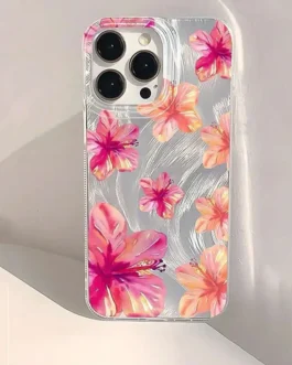 Watercolor Hibiscus Flower Pattern Phone Case for Xiaomi Mi 11 Lite 5G NE 14T 14T Pro Poco F7 X6 X5 X3 M6 Pro 4G Shiny Cover