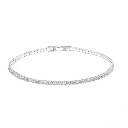 Sterling 925 Silver Jewelry 16cm to 19cm Tennis Bracelet 2mm Zirconia Anniversary Gift Genuine Sterling Silver Bracelet - Imagen 3