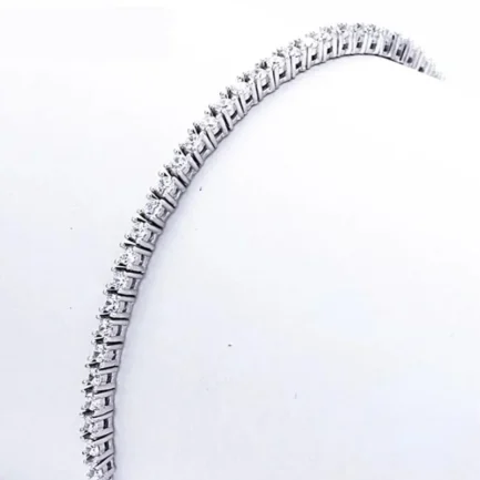 Sterling 925 Silver Jewelry 16cm to 19cm Tennis Bracelet 2mm Zirconia Anniversary Gift Genuine Sterling Silver Bracelet - Imagen 5