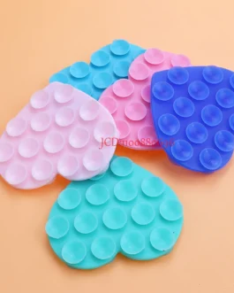 Heart-shape Sucker Support Silicone Sucker Strong Adsorption Mobile Phone Fixed Pad Hand-Free Washable Suction Cup Bracket